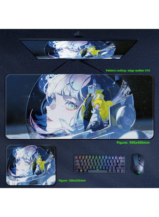 Cyberpunk Edge Walker Mouse Pad Computer Desktop Pad Lucy Edge Runner Cyberpunk 2077 Surrounding-Color:700x300x4mm-Pattern:Edge Walker 010