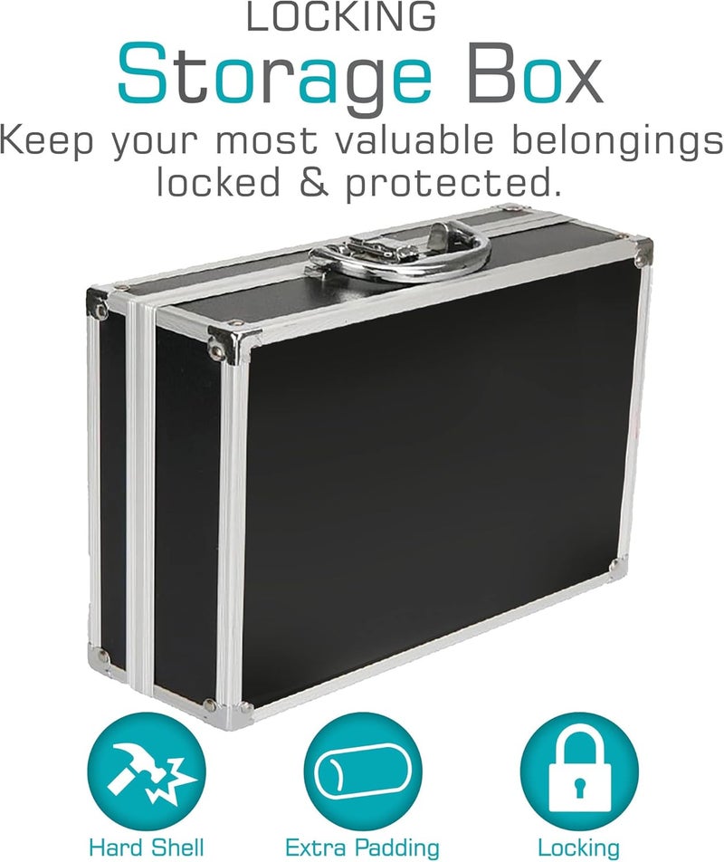 Maxell Locking Organizer Case  Secure  Rugged Locking Storage Box with 3Digit Combination Lock Interior Padding  EasytoCarry Handle for Safe Travel - Image 5
