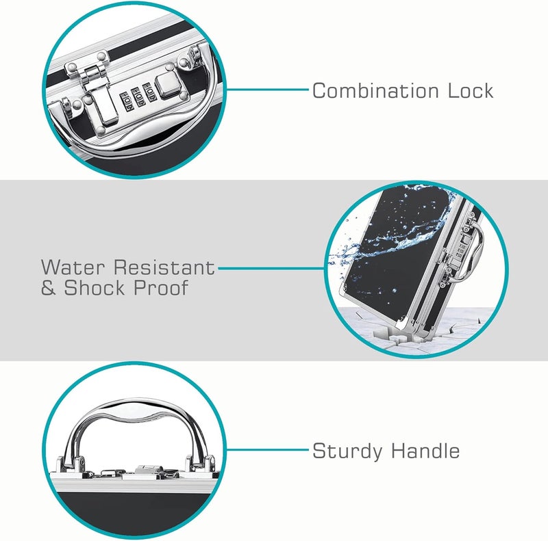 Maxell Locking Organizer Case  Secure  Rugged Locking Storage Box with 3Digit Combination Lock Interior Padding  EasytoCarry Handle for Safe Travel - Image 4