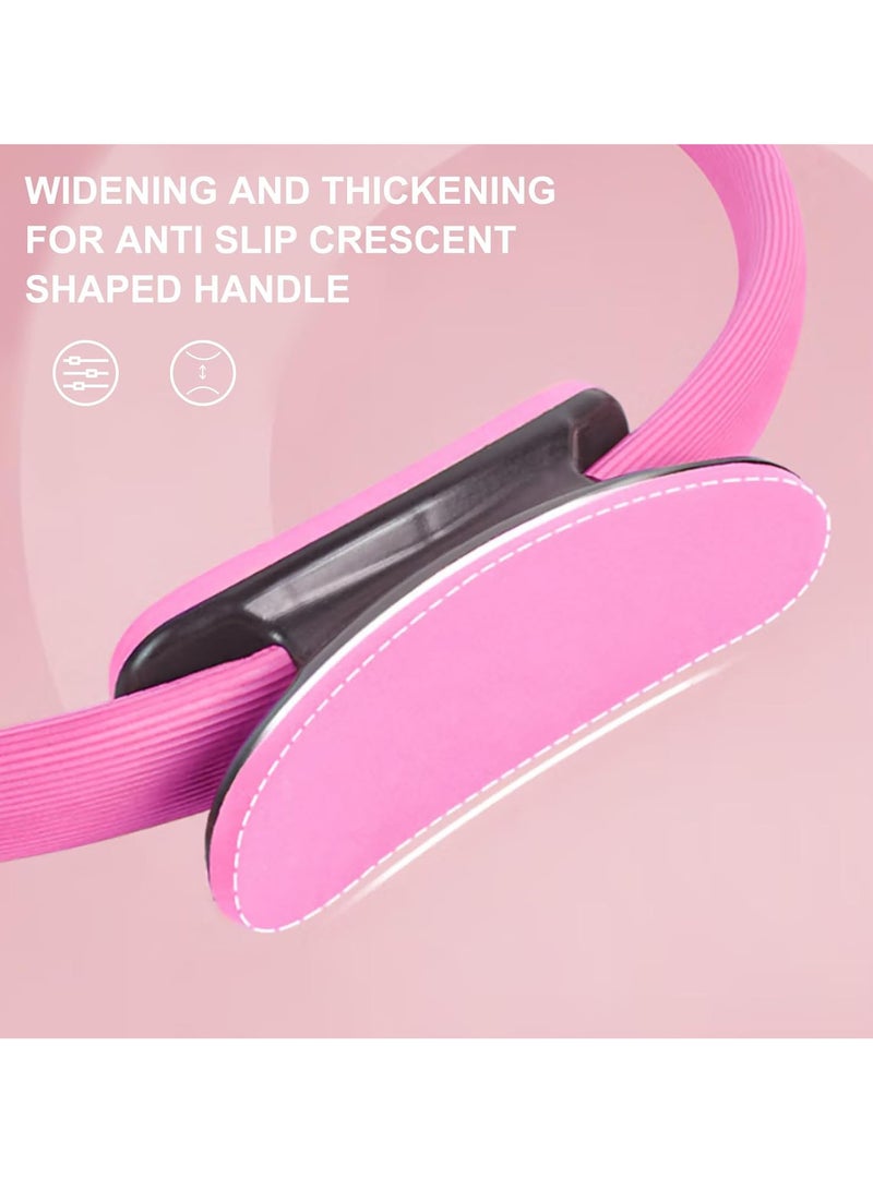 JOGAMS Pilates Ring Fitness Magic Circle with 2 Non Slip Handles Full Body Exercise Equipment Yoga Circle Resistance Ring for Core Training Body Toning Muscle Exercise - Image 3