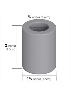 Linkidea 2 Pack Safety Razor Stand, Opening Dia 0.8" (2.2cm) Diatomite Men's Shaving Razor Holder for Bathroom Countertops, Compatible with Vikings, Merkur Double Edge Safety Razor (Grey)  - Image 4