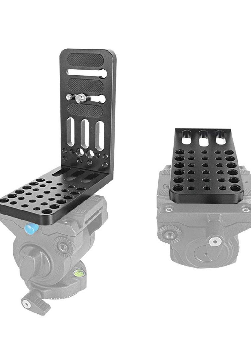 Cheese Plates with 1/4" & 3/8" Mounting Holes and Screw Bolts for DSLR Cameras, Tripods, and Gimbal Stabilizers - Image 2