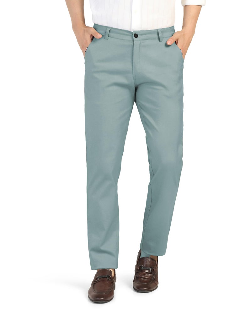 TOPLOT Men's Casual Trouser | Regular Fit Design with Comfortable Structure | Clean Look with Versatile Styling | Easy Movement Fit Ideal for Casual, Office & Daily Use (5205_28_Grey) - Image 1