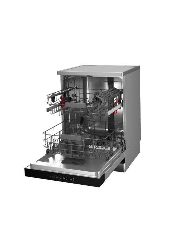 ويرلبول FS Dishwasher 14 PS | 8 prog | 2 racks | Silver/ Inox | Poland WFC3C26NX Silver/ Inox - Image 2