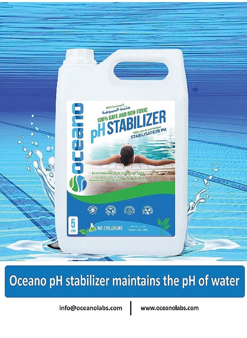 Oceano - Oceano pH Stabilizer - 5ltr - 100% Non Toxic, Safe, Hypoallergenic, Non Caustic & Biodegradable - Image 1