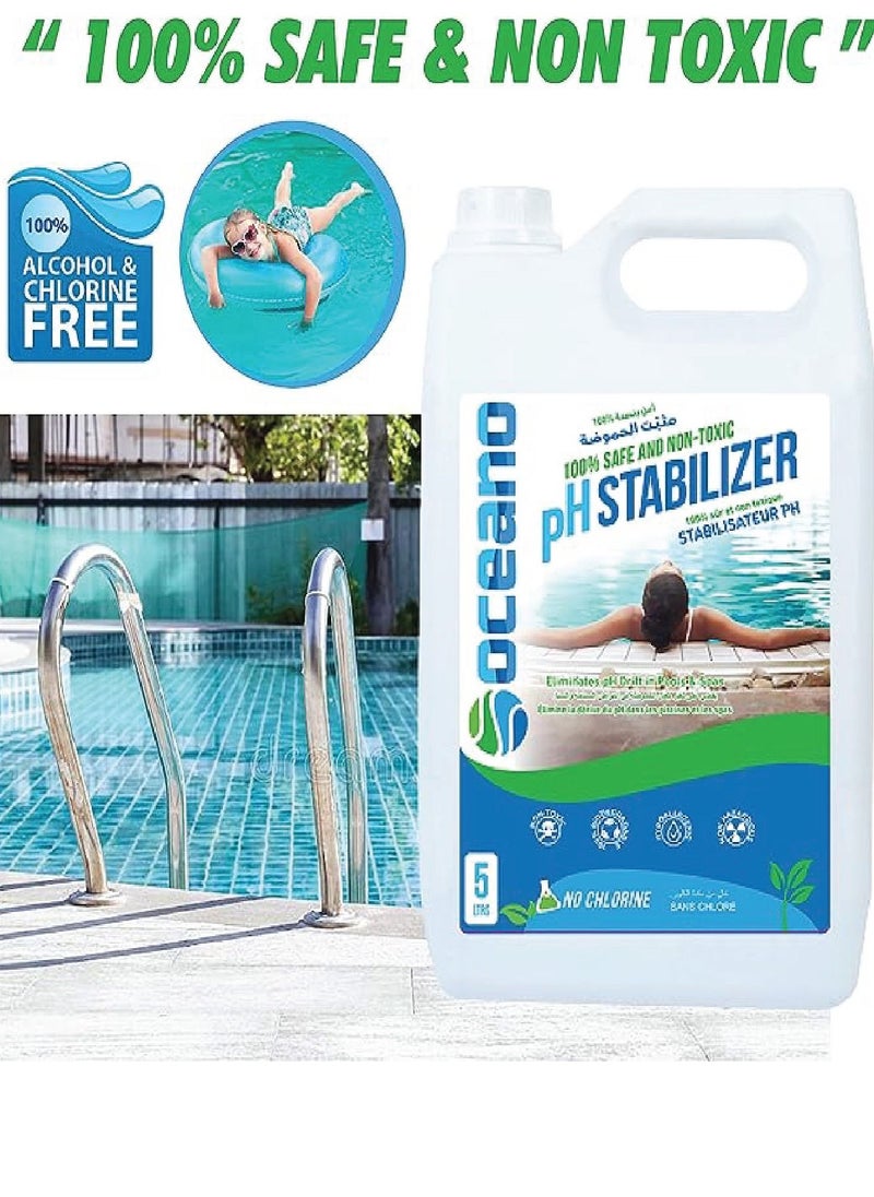 Oceano - Oceano pH Stabilizer - 5ltr - 100% Non Toxic, Safe, Hypoallergenic, Non Caustic & Biodegradable - Image 1
