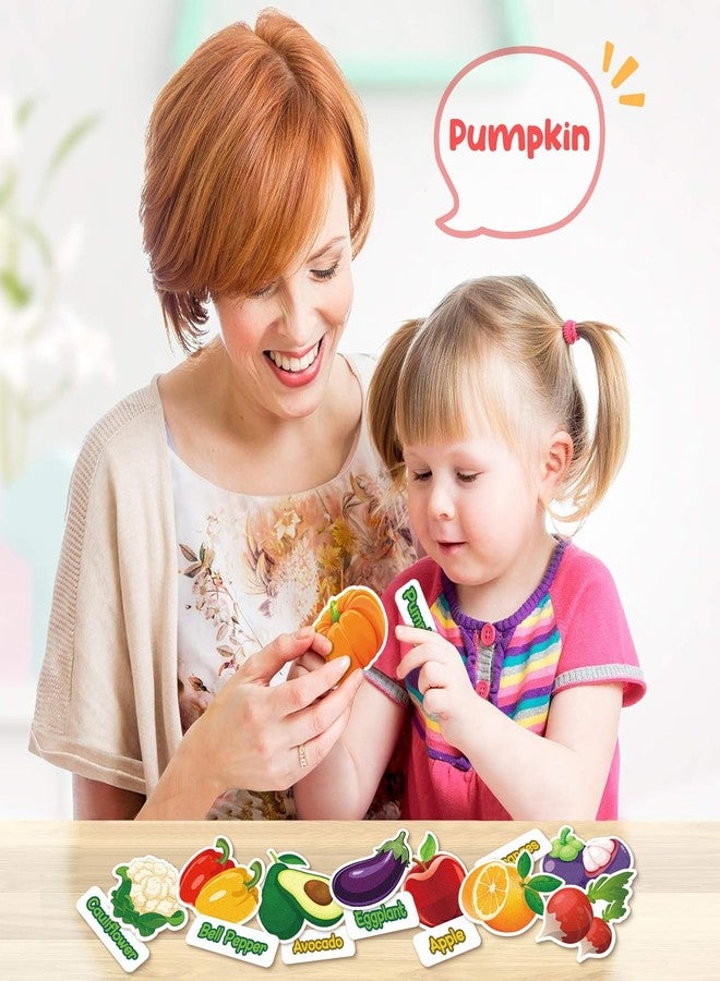 AKAYOK 90 Pcs Vegetables & Fruits Felt Board Story Pieces Set for Toddlers, Preschool & Kindergarten, Precut Felt Food Set for Kids Preschool Learning Activities - Image 3