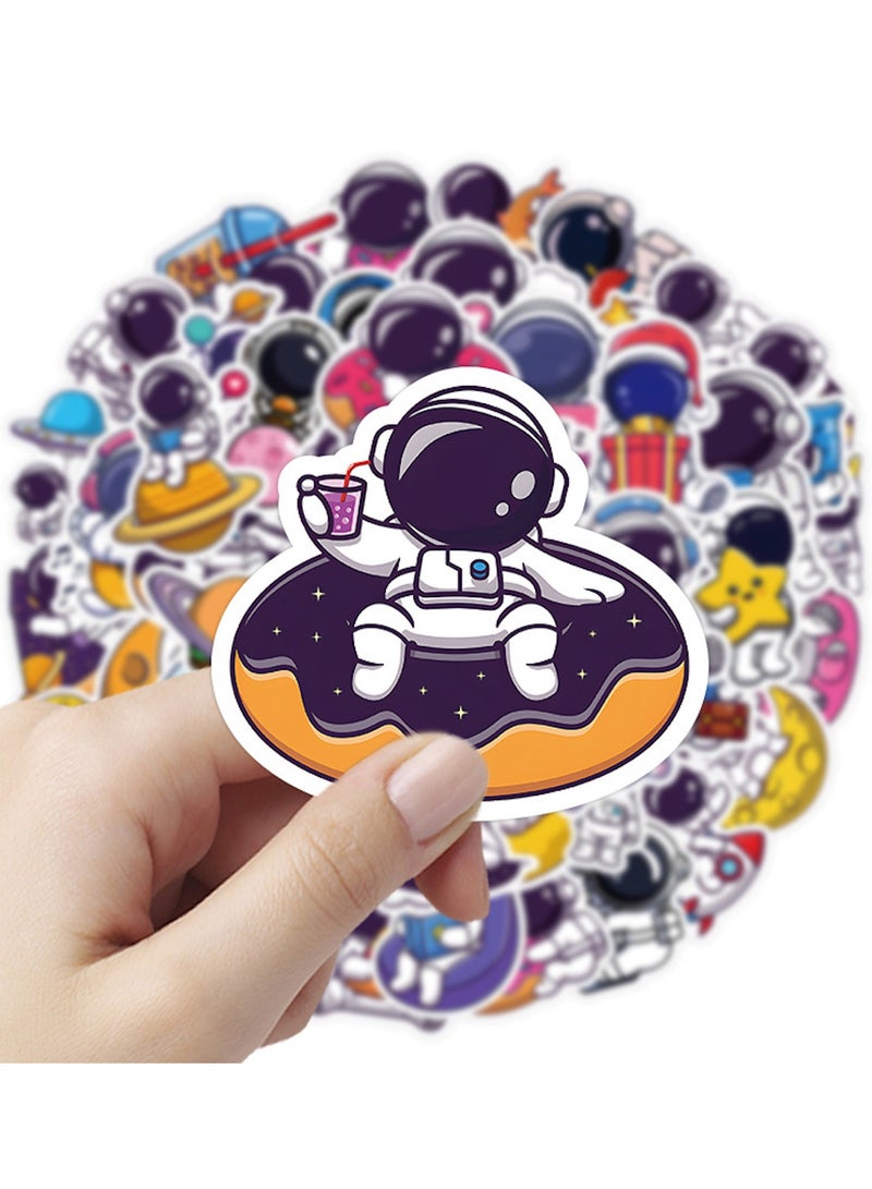 قوس قزح أورينبو مجموعة ملصقات رائد فضاء مكونة من 60 قطعة من ملصقات زجاجات المياه اللطيفة هدايا للأطفال والأولاد والمراهقين ملصقات فينيل مقاومة للماء لزجاجات المياه والكمبيوتر المحمول ودفتر القصاصات والمجلات - Image 2