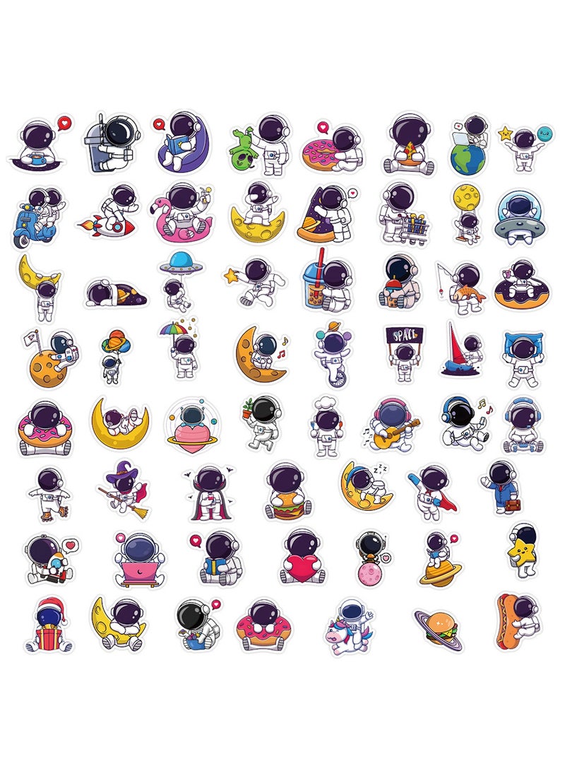 قوس قزح أورينبو مجموعة ملصقات رائد فضاء مكونة من 60 قطعة من ملصقات زجاجات المياه اللطيفة هدايا للأطفال والأولاد والمراهقين ملصقات فينيل مقاومة للماء لزجاجات المياه والكمبيوتر المحمول ودفتر القصاصات والمجلات - Image 4