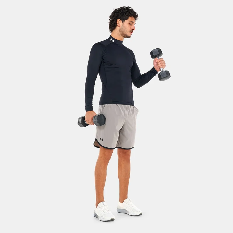 Under Armour Black Men's HeatGear® Mock Long Sleeve T-Shirt for Men | Best Price UAE