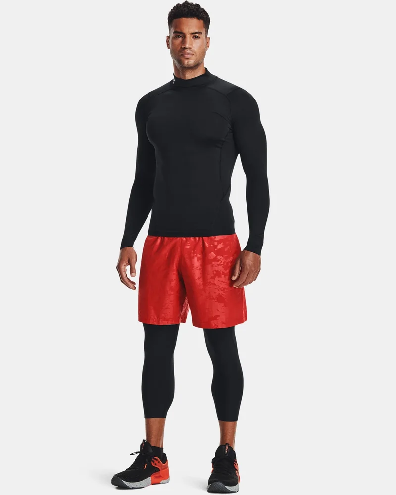 Under Armour Black Men's HeatGear® Mock Long Sleeve T-Shirt for Men | Best Price UAE
