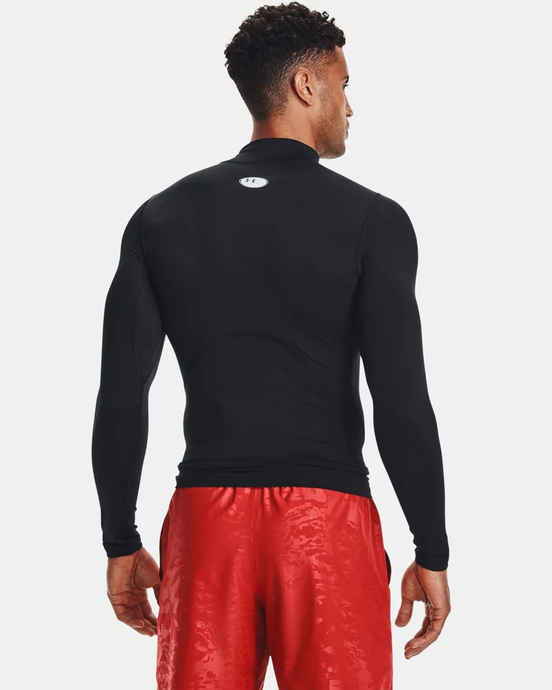 Under Armour Black Men's HeatGear® Mock Long Sleeve T-Shirt for Men | Best Price UAE