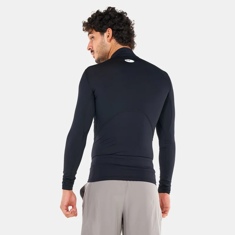 Under Armour Black Men's HeatGear® Mock Long Sleeve T-Shirt for Men | Best Price UAE