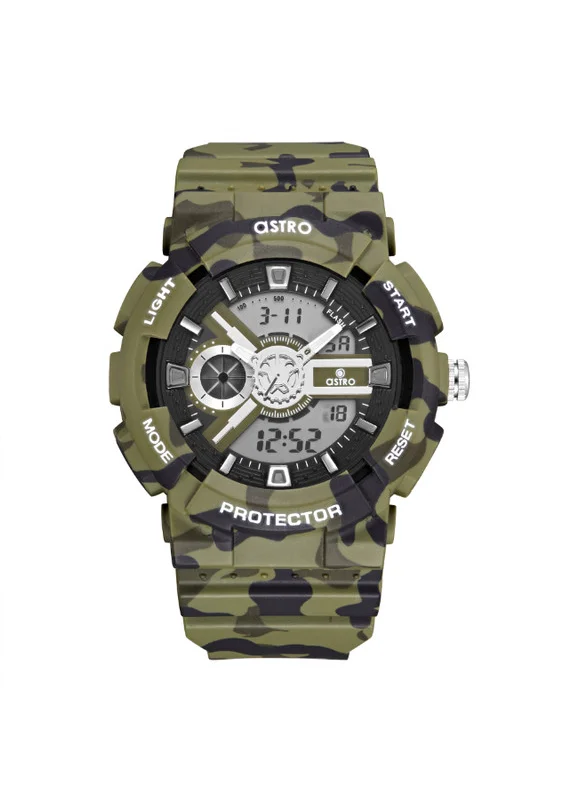 أسترو Astro A24807-PPHB Kids Analog-Digital Display Watch & Polyurethane Strap Green