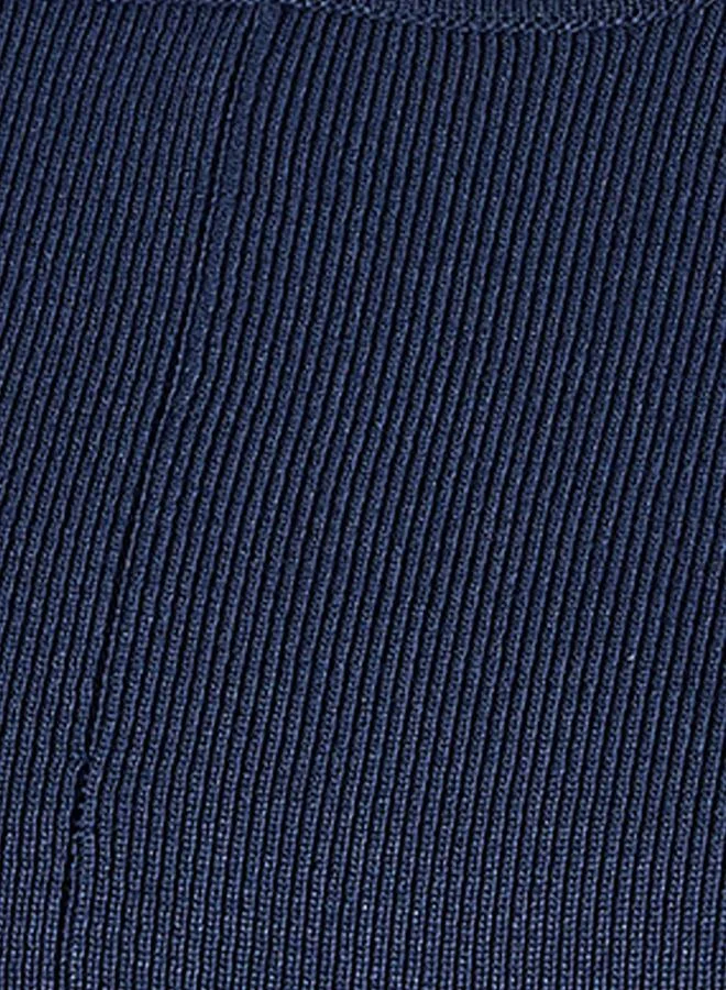 Iconic navy blue Iconic A-line Midi Dress Pleated for Women | Best Price UAE