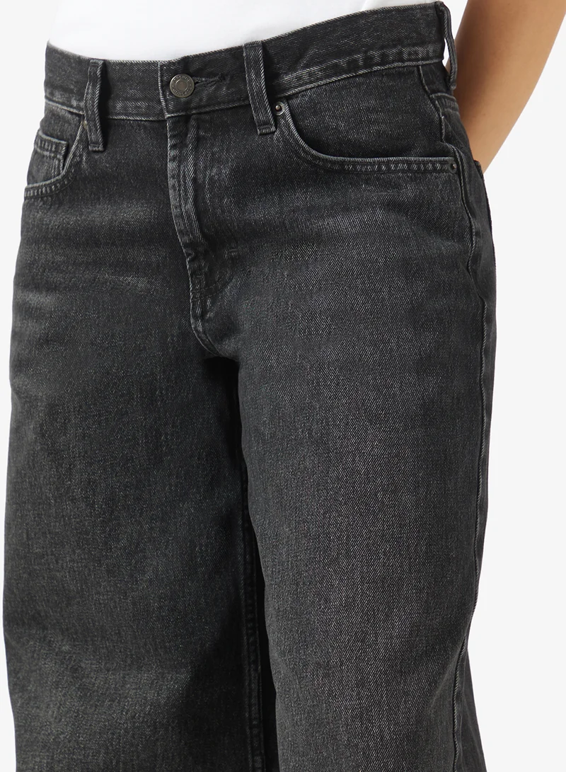 Topshop  Low Rise Wide Leg Denim Jeans for Women | Best Price UAE