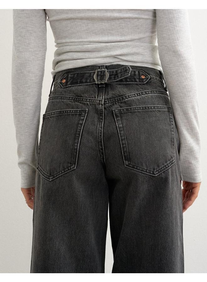 TOPSHOP Low Rise Wide Leg Denim Jeans - Image 5