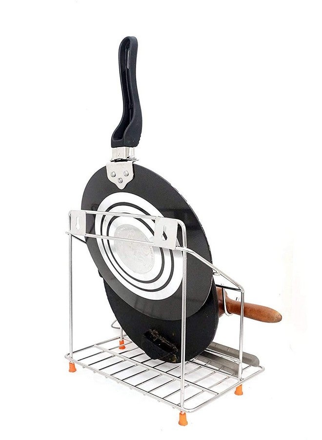 12FOR COLLECTION 2-Tier Stainless Steel Countertop, Tiered Shelf Kitchen Rack And Organizer Spice Rack, Utensil Organizer, Cup Glass Holder With Chakla Stand Space-Saving Storage Solution - Image 3