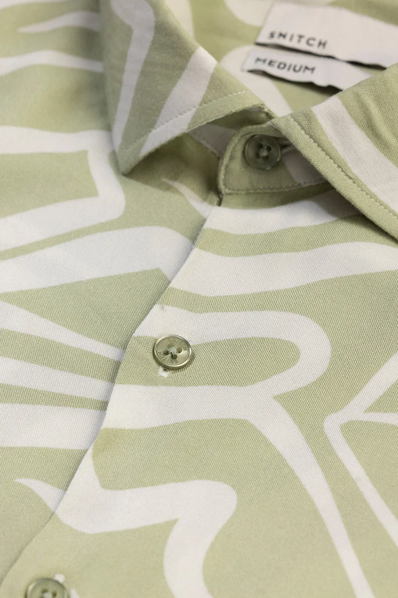 SNITCH قميص خطوط خضراء