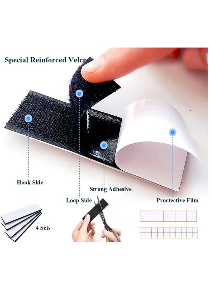 Arabest Portable Blackout Curtains With Self Adhesive Tape For Bedroom Living Room Bathroom And Attic Blackout Curtains Width 145 cm Length 200 cm - Image 4