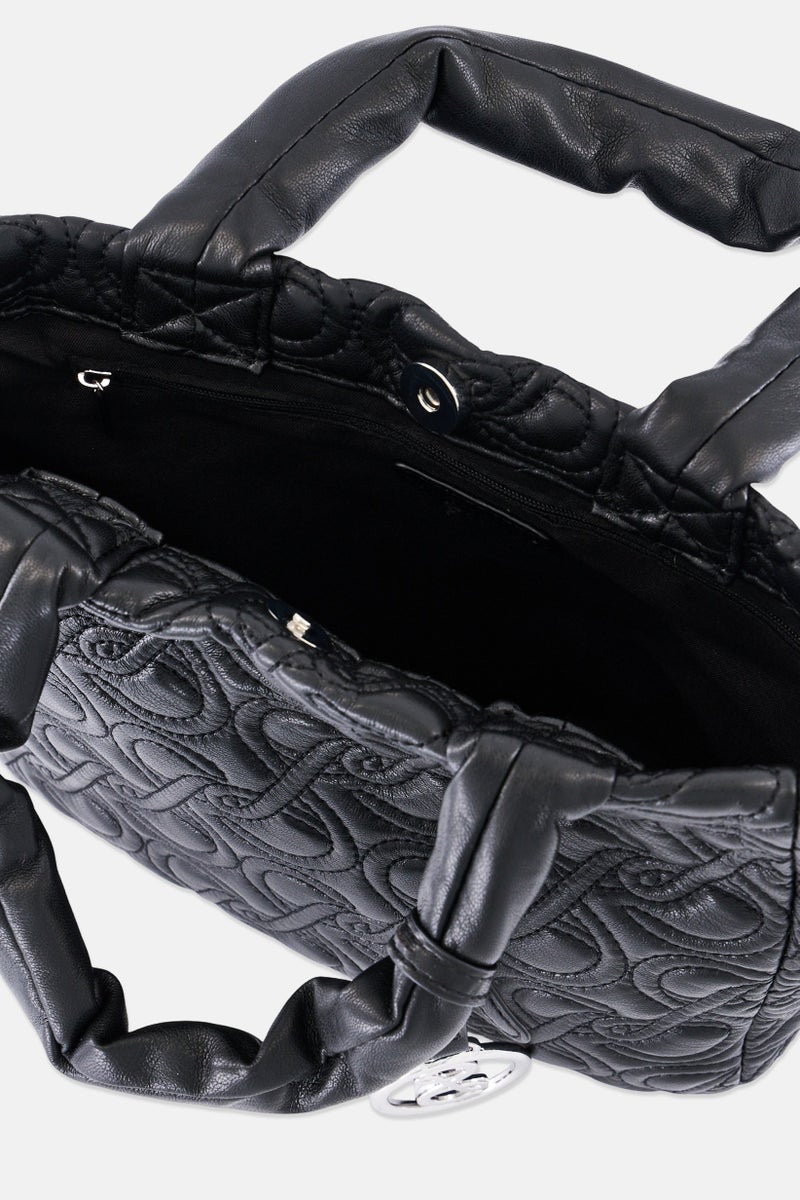 Sam And Libby Women Quilted Tote Bag, Black - Image 4