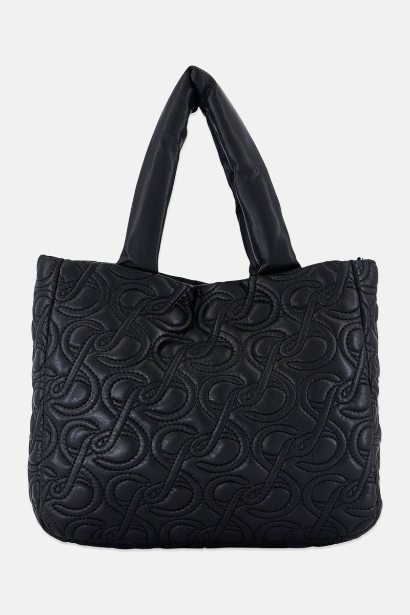 Sam And Libby Women Quilted Tote Bag, Black - Image 3