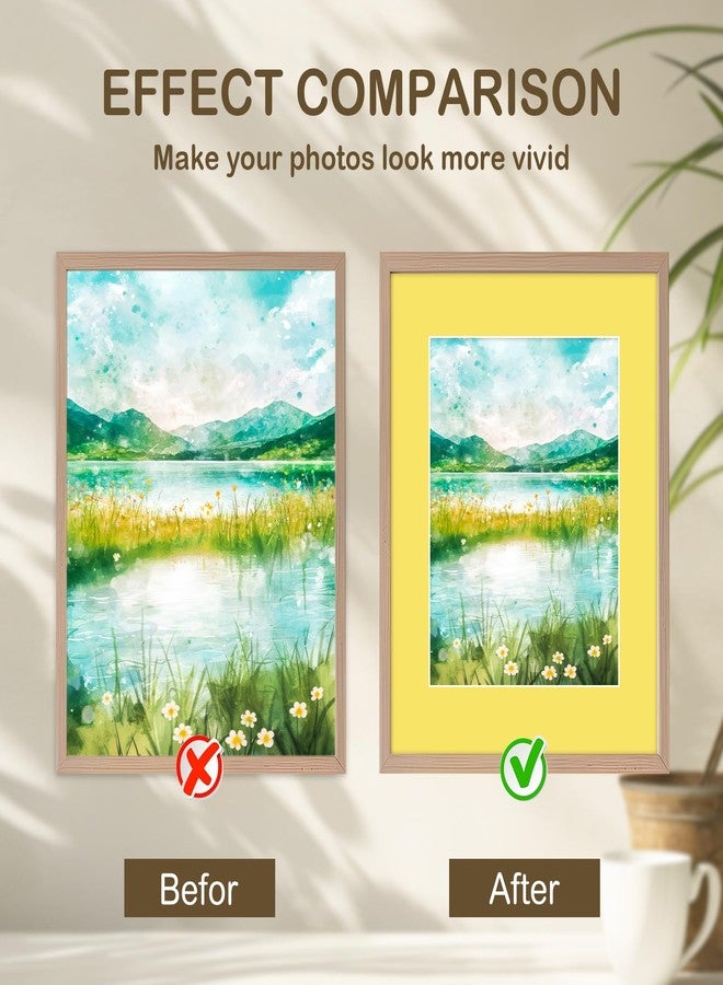 Prudiut 15 Pack 12x16 Picture Mats, Mixed Colors Frame Mattes for 9x12 Pictures Photo Frame Mat Core Bevel Cut Mat Board Show Kit for Photos, Prints, Artworks - Image 3