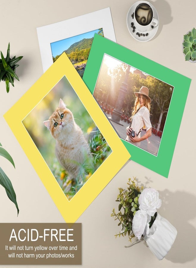 Prudiut 15 Pack 12x16 Picture Mats, Mixed Colors Frame Mattes for 9x12 Pictures Photo Frame Mat Core Bevel Cut Mat Board Show Kit for Photos, Prints, Artworks - Image 5