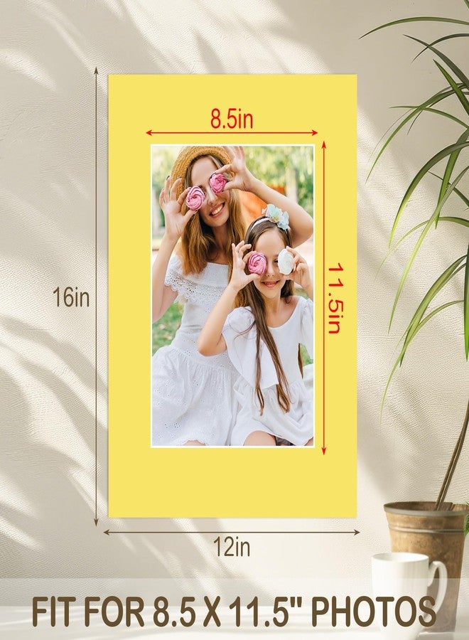 Prudiut 15 Pack 12x16 Picture Mats, Mixed Colors Frame Mattes for 9x12 Pictures Photo Frame Mat Core Bevel Cut Mat Board Show Kit for Photos, Prints, Artworks - Image 2