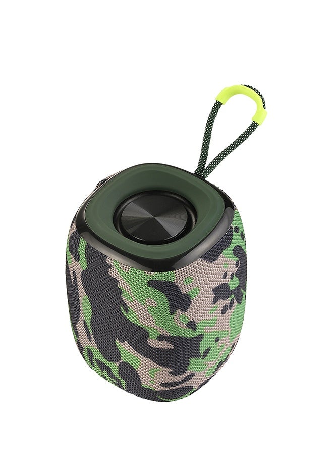 LAWAZIM Waterproof Bluetooth Speaker - 7W Army Green Color With LED Light - Portable Wireless Speaker with Deep Bass, TF/USB/FM/Bluetooth Playback, and USB-C Charging -Ideal for Outdoor and Indoor Use - Image 4