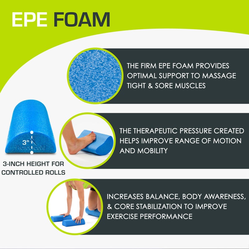 ProsourceFit Flex Foam Rollers for Muscle Massage, Physical Therapy, Core & Balance Exercises Stabilization - Image 3
