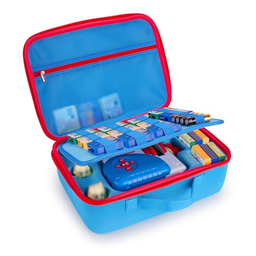HHZ Carrying Case Compatible with Little Tikes Story Dream Machine Books Starter Set and Character Kids Toys Protective Storage Waterproof Portable Case Looseleaf Extra Storage Blue Box Only - Image 1