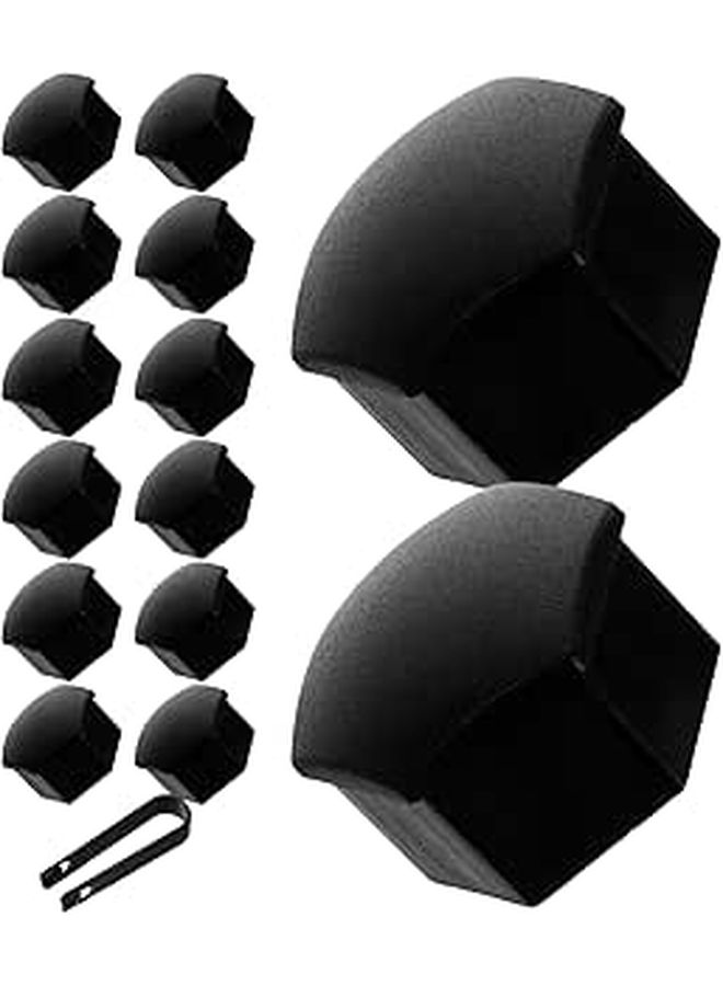 Matte Black Lug Nut Covers 20 Pcs Set with Removal Clip For Electric Vehicle Car Tire Hub Caps Anti Rust Screw Protector - Image 1