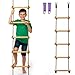 Trailblaze Wooden Rope Ladder for Kids  6ft Outdoor Climbing Ladder with Real Wood Rungs HeavyDuty Rope  2 Carabiners  Treehouse Swing Set Ninja Course  Playground Accessory - Image 4
