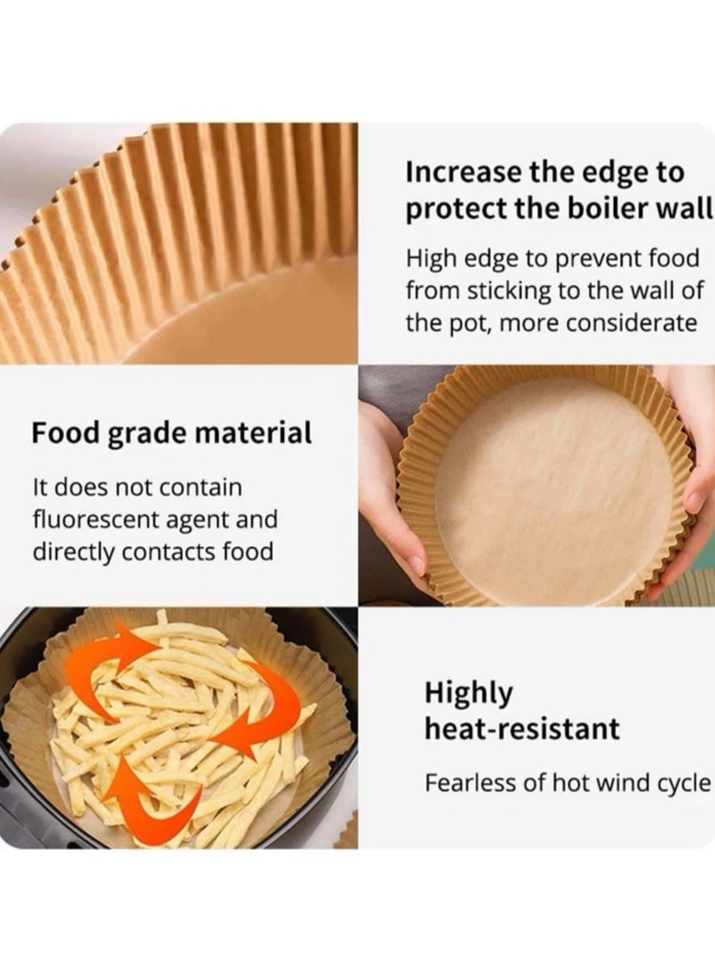 50 بطانات ورقية تستخدم لمرة واحدة في المقلاة الهوائية لون بني 16x4.5 سم - Image 5