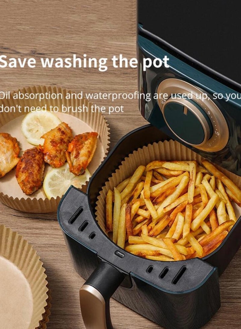 50 بطانات ورقية تستخدم لمرة واحدة في المقلاة الهوائية لون بني 16x4.5 سم - Image 1