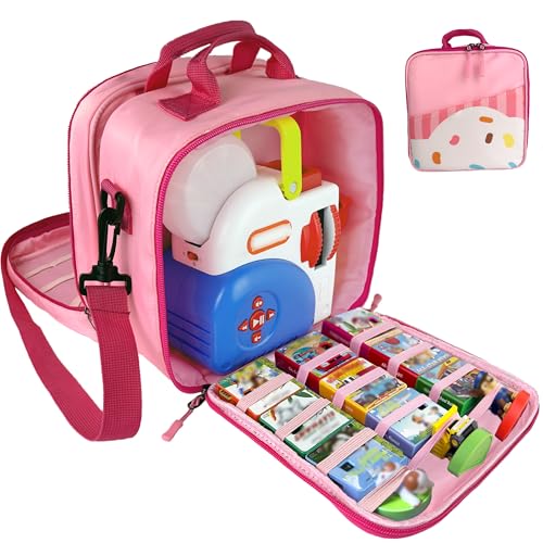 amiumuca Carrying Case Compatible with Little Tikes Story Dream Machine Books Starter SetKids Toys Storage Case for Little Tikes for Storybook Audio Play Characterwith Handle and Shoulder Strap - Image 1