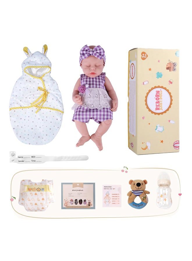 BABESIDE Lifelike Realistic Silicone Baby Doll - Lucy 16 Inch (Weight 4 lb) Reborn Baby Dolls Silicone Full Body with Painted Hair, Perfect Companion for Children, Parents and Collectors - Image 5