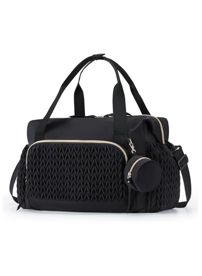Aethvive Diaper Bag Backpack for Mom - Large Capacity Hospital Bag for Delivery, Baby Travel Tote with Insulated Bottle Pocket & Wipes Case, Waterproof Handbag - Image 1