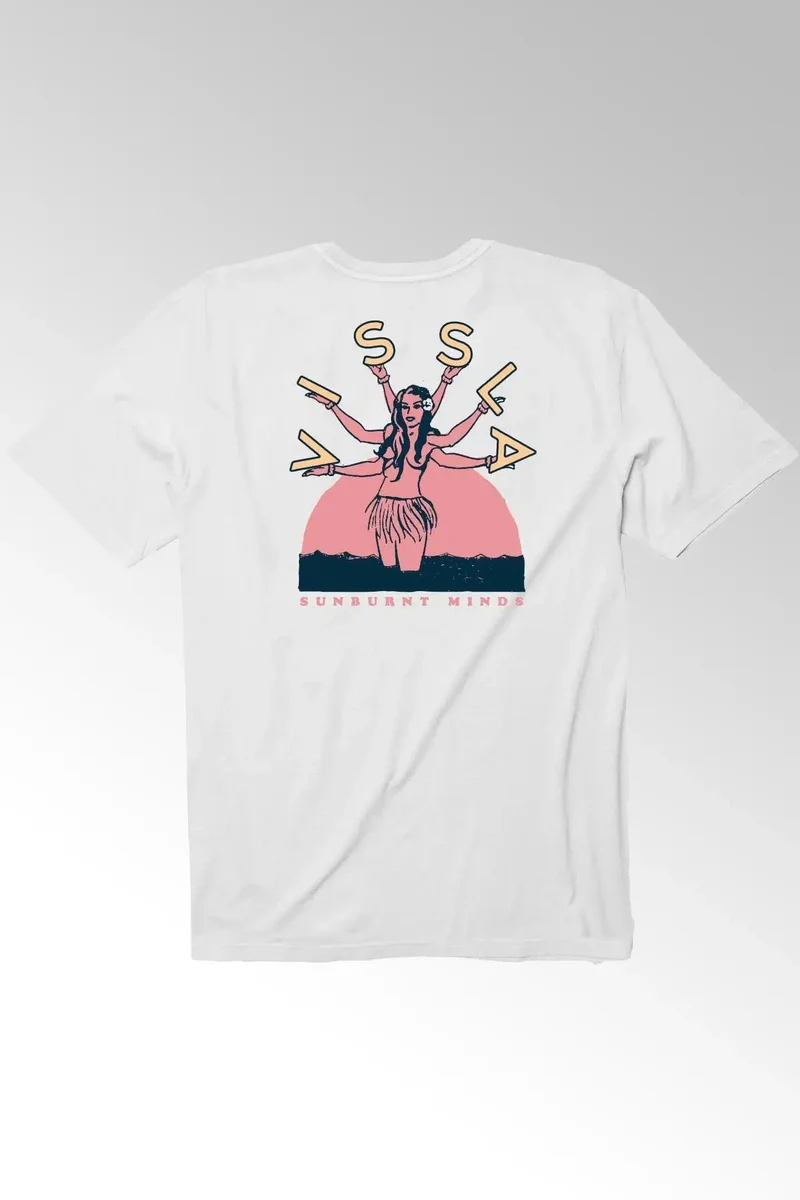Vissla So Burnt SS PKT Tee White 100% Cotton