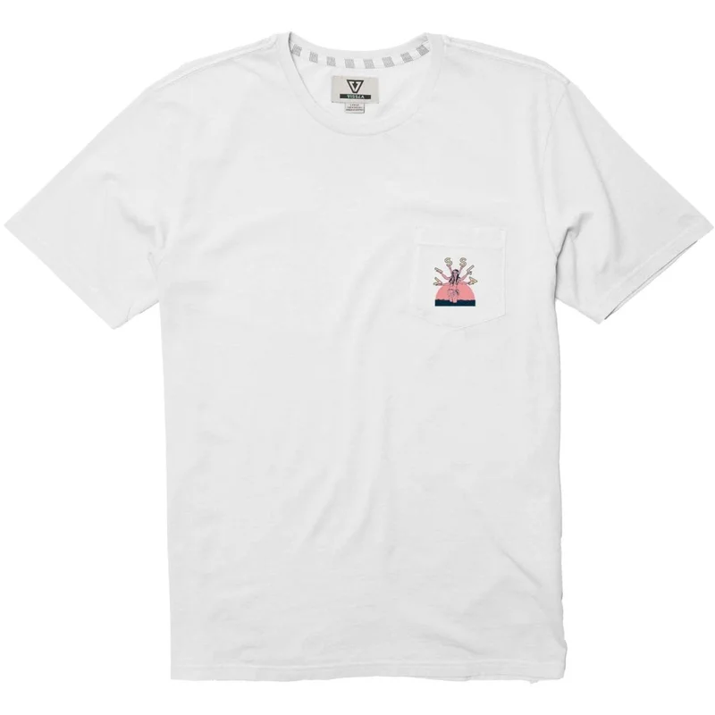 Vissla So Burnt SS PKT Tee White 100% Cotton