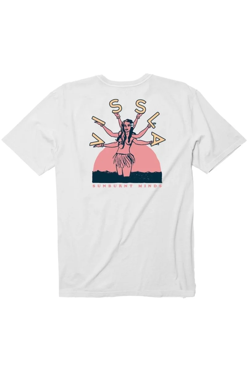Vissla So Burnt SS PKT Tee White 100% Cotton