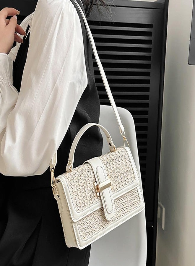 AISIWAN Women’s Trendy Straw Shoulder Bag Straw Crossbody Bags For Women Summer Clutch Purse Vacation Beach Purse Travel Top-Handle - Image 3
