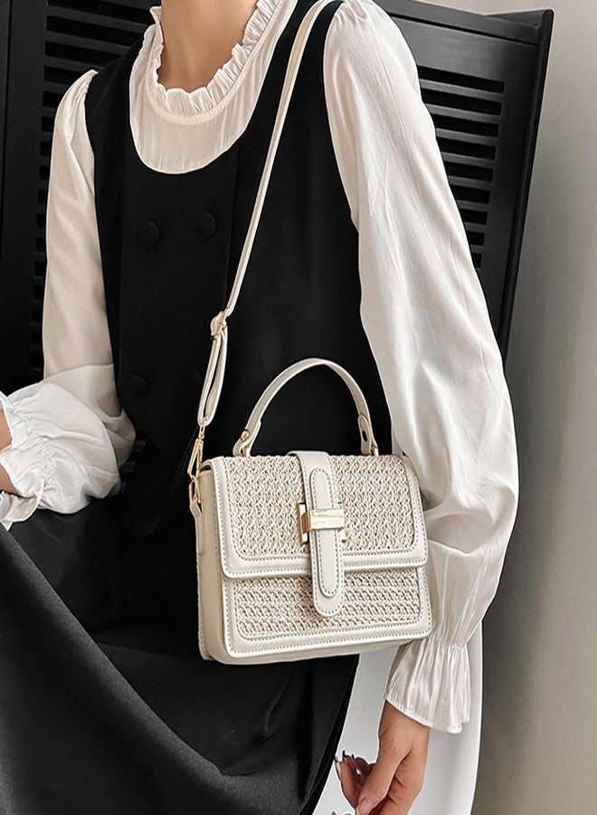 AISIWAN Women’s Trendy Straw Shoulder Bag Straw Crossbody Bags For Women Summer Clutch Purse Vacation Beach Purse Travel Top-Handle - Image 2