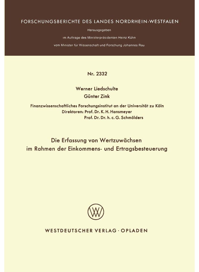 Die Erfassung Von Wertzuwachsen Im Rahmen Der Einkommens- Und Ertragsbesteuerung 