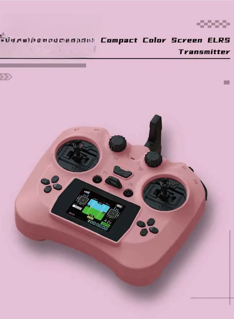 Smart Remote Controller, Lightweight HD Color Screen Transmitter With Hall Sensor, Compact And Portable Radio Controller With USB C Charging, (1pc, Pink)  - Image 4