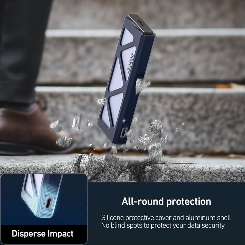 BENFEI M.2 NVME SSD Enclosure, Tool-Free USB C (10Gbps) to NVME Adapter Supports 10s Power Loss Protection, Compatible with NVME M and B&M Keys with Size 2230/2242/2260/2280 SSDs - Image 4