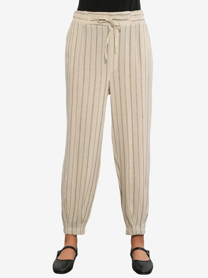 BDART Striped Linen-blend Jogger Pants
