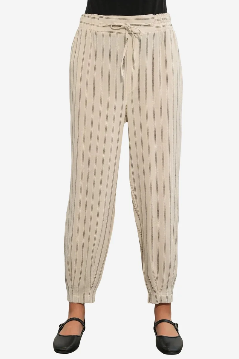 بيغ دارت BDART Striped Linen-blend Jogger Pants
