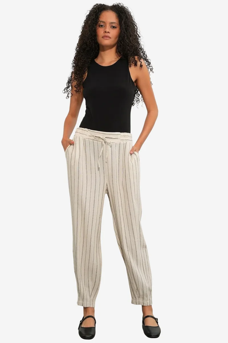 بيغ دارت BDART Striped Linen-blend Jogger Pants
